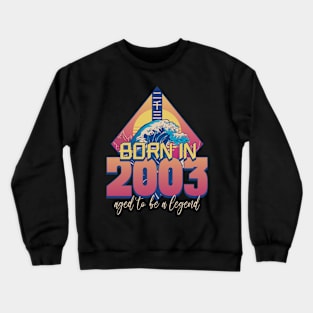 Born in 2003 Gift Idea Japanese Wave Crewneck Sweatshirt